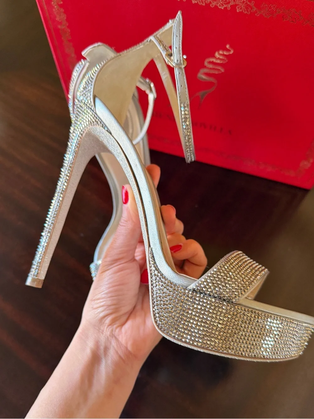 Rene Caovilla sparkling crystal